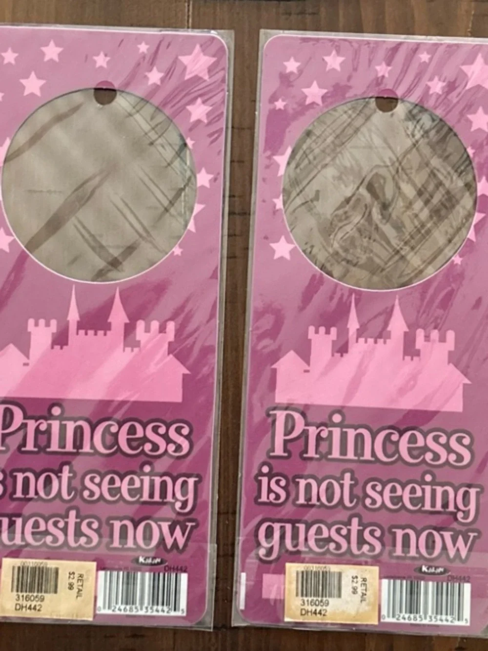 Princess Is Not Seeing Guests Now” Palace Door Hangers - Set of 2 with 2 decals